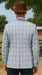 Saco vaquero - Western Sport Coat - Western Blazer - Men's Two Button Business Casual Glen Plaid Sports Coat In Grey & Blue