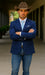 Saco vaquero - Western Sport Coat - Western Blazer  - Mens Two Button Classic Fit Sport Coat Blazer In Dark Navy Blue Windowpane Plaid