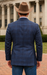 Saco vaquero - Western Sport Coat - Western Blazer- Mens Two Button Classic Fit Sport Coat Blazer In Navy Blue Windowpane Plaid