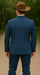 Saco vaquero - Western Sport Coat - Western Blazer - Mens Two Button Classic Fit Wool Sport Coat Blazer In Steel Blue Windowpane Plaid