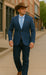 Saco vaquero - Western Sport Coat - Western Blazer - Mens Two Button Classic Fit Wool Sport Coat Blazer In Steel Blue Windowpane Plaid