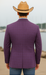 Saco vaquero - Western Sport Coat - Western Blazer - Men's Two Button Fit Windowpane Plaid Magenta  Sport Coat Blazer