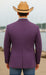 Saco vaquero - Western Sport Coat - Western Blazer - Men's Two Button Fit Windowpane Plaid Magenta  Sport Coat Blazer