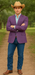 Saco vaquero - Western Sport Coat - Western Blazer - Men's Two Button Fit Windowpane Plaid Magenta  Sport Coat Blazer