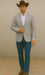 Saco vaquero - Western Sport Coat - Western Blazer- Men's Two Button Regular Fit Sport Coat In Grey & Bronze Windowpane Plaid
