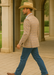 Saco vaquero - Western Sport Coat - Western Blazer- Men's Two Button Regular Fit Tan & Blue Double Windowpane Plaid Blazer