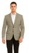 Saco vaquero - Western Sport Coat - Western Blazer - Men's Two Button Regular Fit Tan Double Windowpane Plaid Blazer