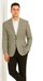 Saco vaquero - Western Sport Coat - Western Blazer - Men's Two Button Regular Fit Tan Double Windowpane Plaid Blazer