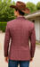 Saco vaquero - Western Sport Coat - Western Blazer  - Men's Two Button Regular Fit Windowpane Mauve Plaid Sport Coat Blazer