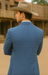 Saco vaquero - Western Sport Coat - Western Blazer  - Men's Two Button Regular Fit Windowpane Plaid  Teal Sport Coat Blazer