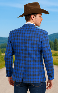 Saco vaquero - Western Sport Coat - Western Blazer - Men's Two Button Slim Fit Business Casual Sport Coat