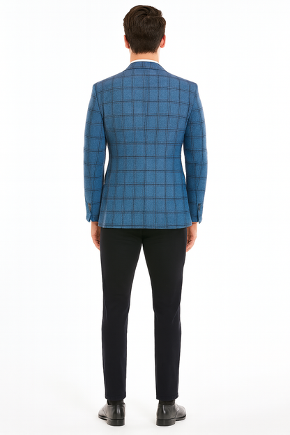 Saco vaquero - Western Sport Coat - Western Blazer - Men's Two Button Slim Fit Glen Plaid Sport Coat Blazer