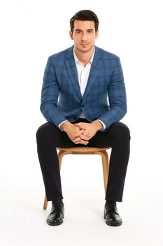 Saco vaquero - Western Sport Coat - Western Blazer - Men's Two Button Slim Fit Glen Plaid Sport Coat Blazer