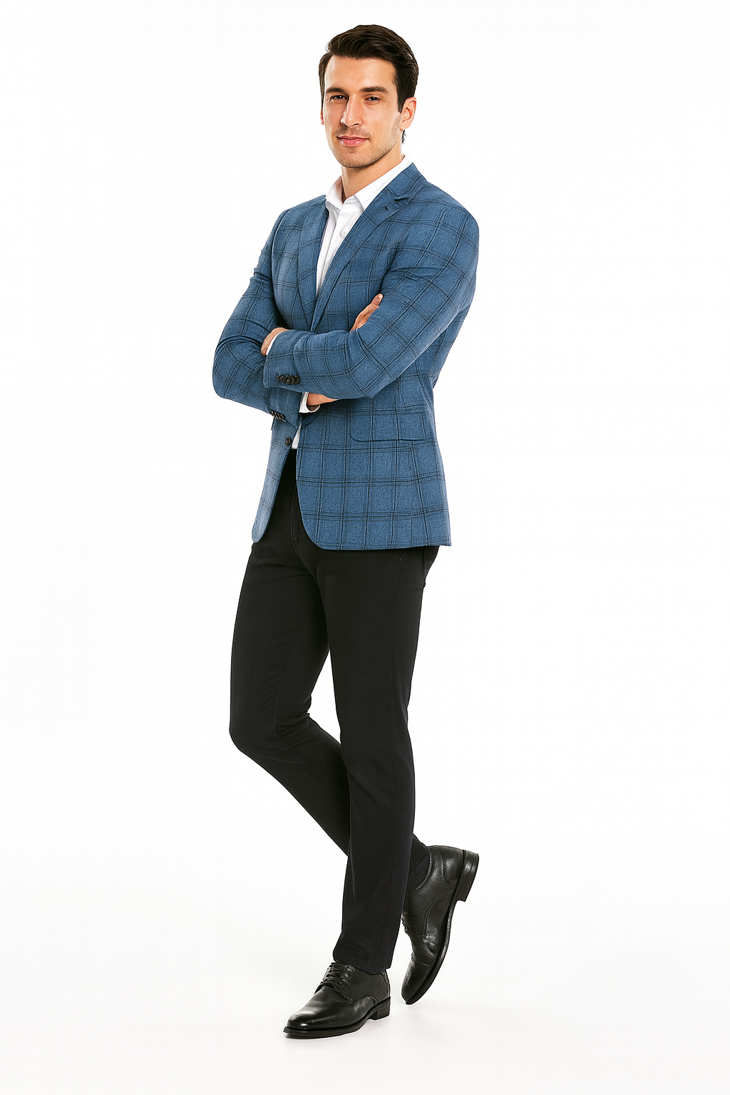 Saco vaquero - Western Sport Coat - Western Blazer - Men's Two Button Slim Fit Glen Plaid Sport Coat Blazer