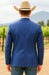 Saco vaquero - Western Sport Coat - Western Blazer - Mens Two Button Slim Fit Sport Coat Blazer In Blue Purple Micro Check