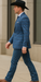 Saco vaquero - Western Sport Coat - Western Blazer- Mens Two Button Slim Fit Sport Coat Blazer In Medium Indigo Blue Windowpane Plaid