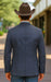 Saco vaquero - Western Sport Coat - Western Blazer - Mens Two Button Slim Fit Wool Sport Coat Blazer In Navy Blue & Burgundy Mini Check