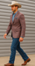 Saco vaquero - Western Sport Coat - Western Blazer - Mens Two Button  Sport Coat Blazer In Burgundy Red Windowpane Plaid