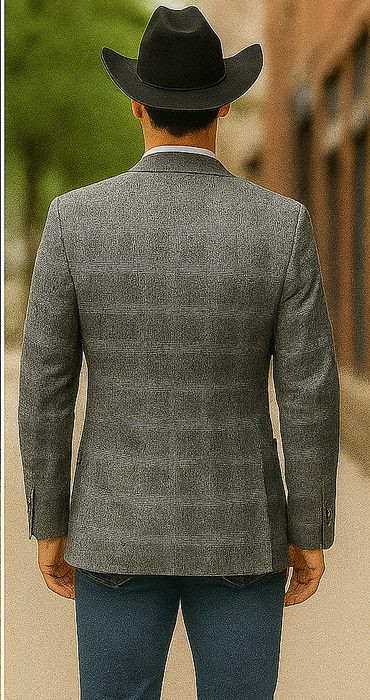 Saco vaquero - Western Sport Coat - Western Blazer - Men's Two Button Stacy Adams Glen Plaid Sport Coat Blazer