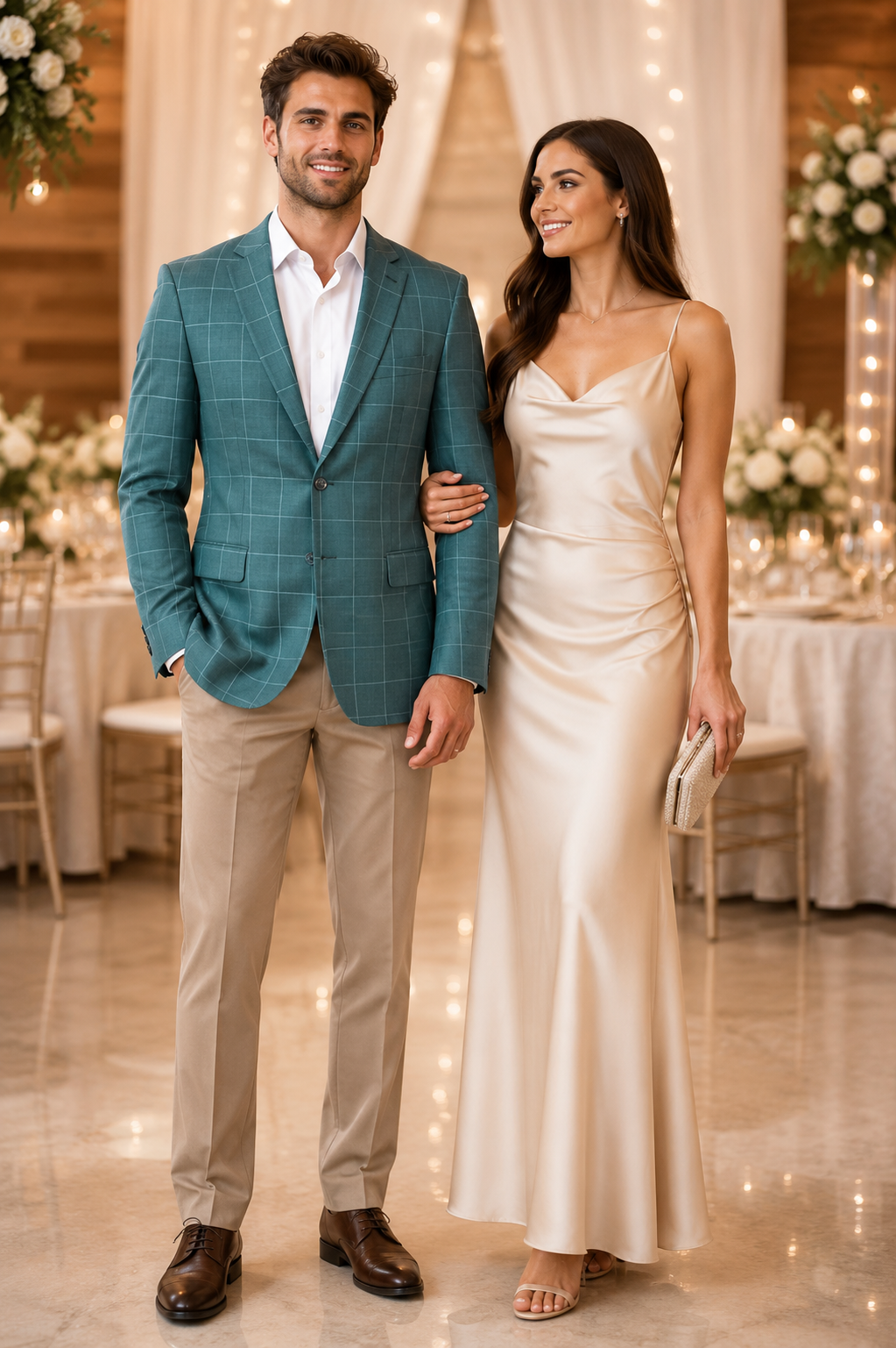 Saco vaquero - Western Sport Coat - Western Blazer - Men's Two Button Windowpane Plaid Green Sport Coat