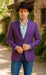 Saco vaquero - Western Sport Coat - Western Blazer  - Men's Two Button Windowpane Plaid Magenta  Sport Coat Blazer