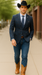 Saco vaquero - Western Sport Coat - Western Blazer  - Mens Slim Fit Half Canvas Patch Pocket Summer Cotton Blazer In Navy Blue Windowpane Plaid