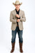 Western Blazer - Saco Para Hombre -Mens Double Button Western Taupe Blazer