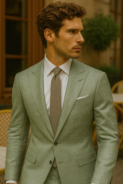 Sage Green Suits - Green Wedding Suit - Summer Suit Modern Fit