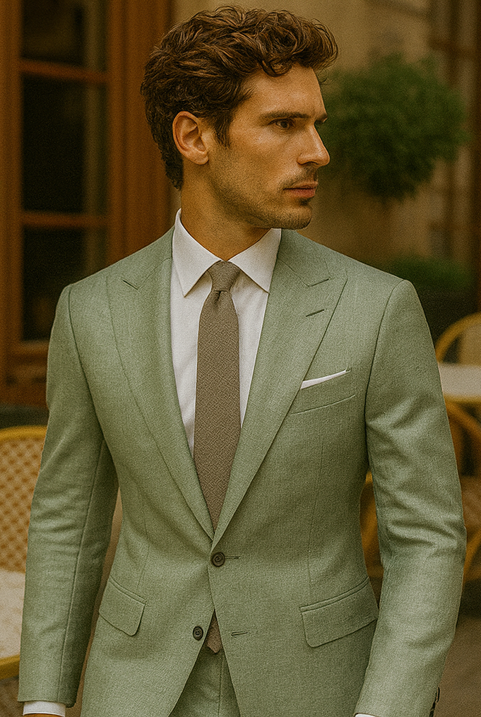 Sage Green Suits - Green Wedding Suit - Summer Suit Modern Fit