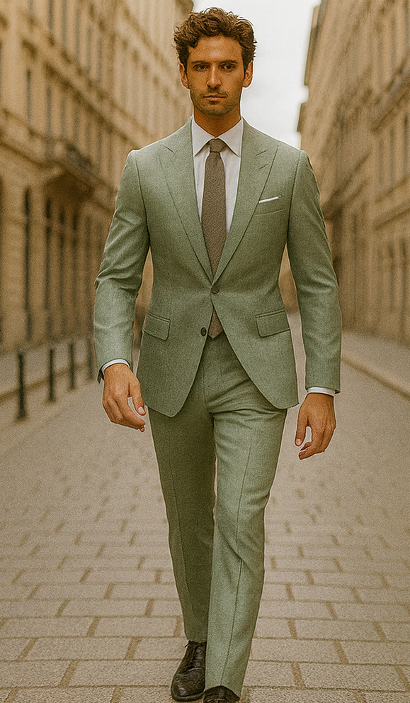 Sage Green Suits - Green Wedding Suit - Summer Suit Modern Fit