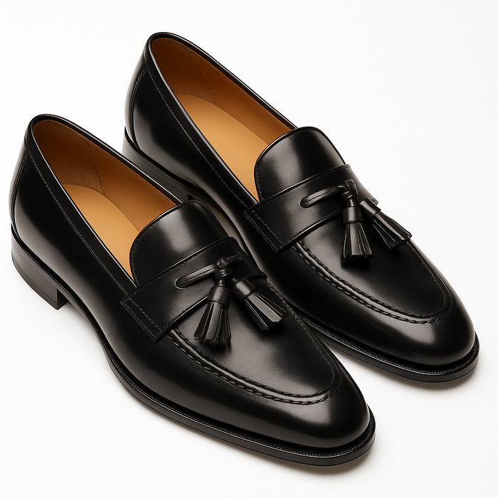 Mens Mezlan Santander Classic Tassel Loafer Dress Shoe in Black - LAST CALL 10.5,11