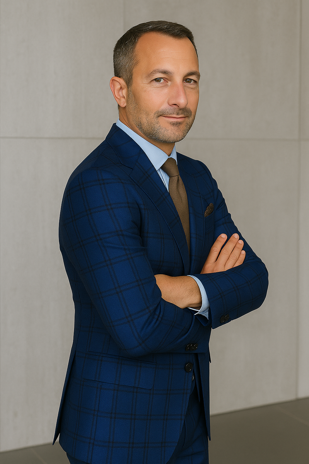Wool Suit - Italian Made Business Suit by Statement Men's 3 Piece 100% Wool Modern Fit Suit - Solid Scoop Vest