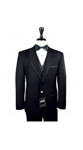 Tuxedo With Satin Framed Edge Navy ~ Midnight Navy Blue