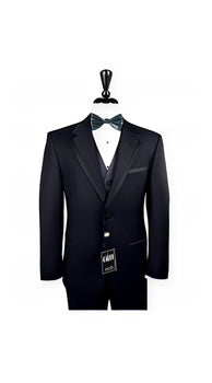 Tuxedo With Satin Framed Edge Navy ~ Midnight Navy Blue