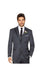 Men'S 2 Buttons Charcoal Grey ~ Gray Tuxedo 2 Button Style With Trim Vested