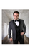 Men'S 1 Button Shawl Collar Two Toned Tuxedo Dinner Jacket Blazer Charcoal