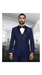 Teal Blue Indigo ~ Bright Blue Cobalt Blue (Dark Royal) Single Button Vested Black Lapel Two Toned Blue Tuxedo Shawl Collar
