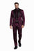 Sateen Fabric Suit - Shiny Tuxedo - Prom Suit - Groom Tuxedos - Burgundy