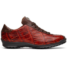 Marco Di Milano Saulo Cognac Exotic Ostrich and Alligator Casual Sneakers