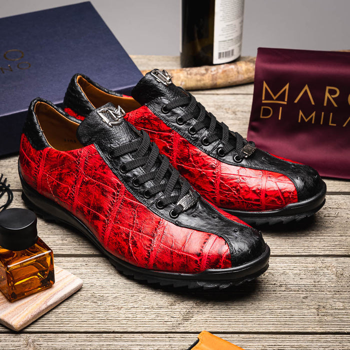 Marco Di Milano Saulo Black Cherry Leather Dress Shoe