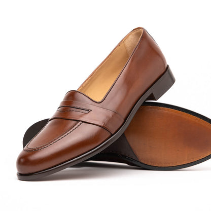 Zelli Savannah Italian Calf Penny Loafer in Chili