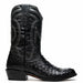 Marco Di Milano Savannah Black Ostrich Quill Round Toe Cowboy Boots