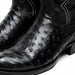 Marco Di Milano Savannah Black Ostrich Quill Round Toe Cowboy Boots