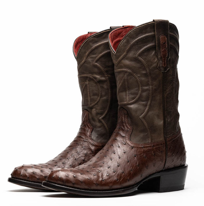 Marco Di Milano Savannah Kango Tabae Ostrich Quill Round Toe Cowboy Boots - Image 3