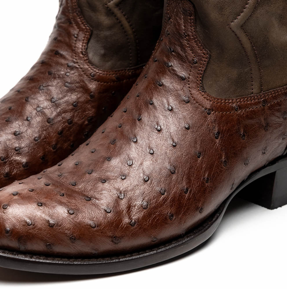 Marco Di Milano Savannah Kango Tabae Ostrich Quill Round Toe Cowboy Boots - Image 4