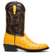 Marco Di Milano Savannah Buttercup Ostrich Quill Round Toe Cowboy Boots
