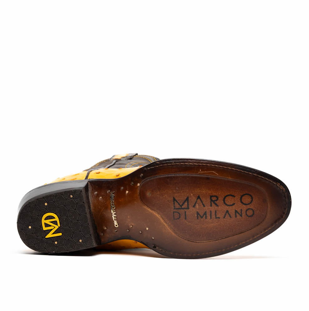 Marco Di Milano Savannah Buttercup Ostrich Quill Round Toe Cowboy Boots - Image 6