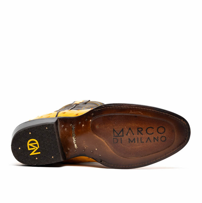 Marco Di Milano Savannah Buttercup Ostrich Quill Round Toe Cowboy Boots - Image 6