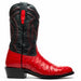 Marco Di Milano Savannah Red Ostrich Quill Round Toe Cowboy Boots