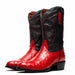 Marco Di Milano Savannah Red Ostrich Quill Round Toe Cowboy Boots